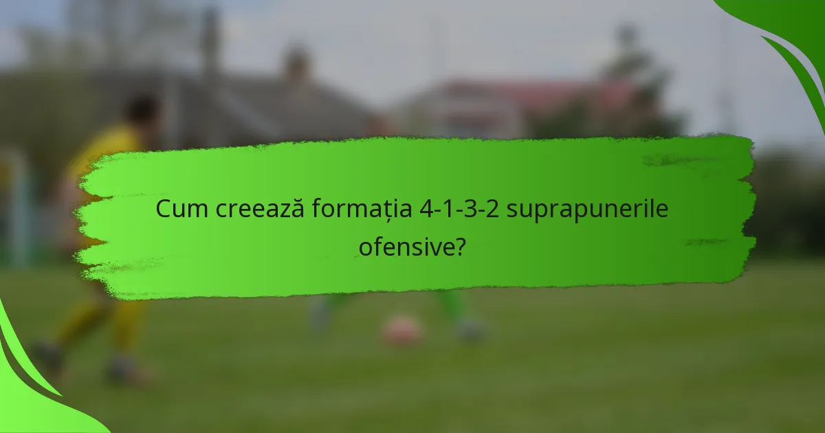 Cum creează formația 4-1-3-2 suprapunerile ofensive?