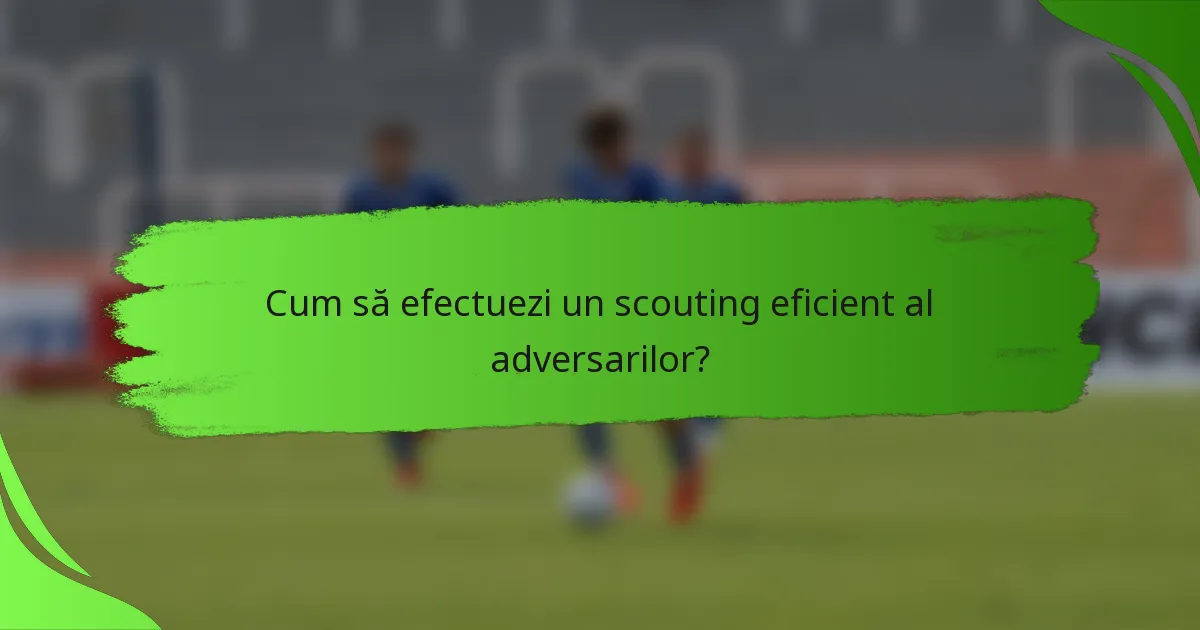 Cum să efectuezi un scouting eficient al adversarilor?